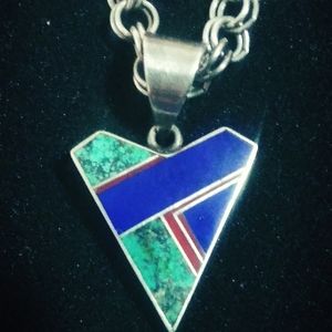 KNIFEWING Silver Necklace with Gemstones - UNISEX